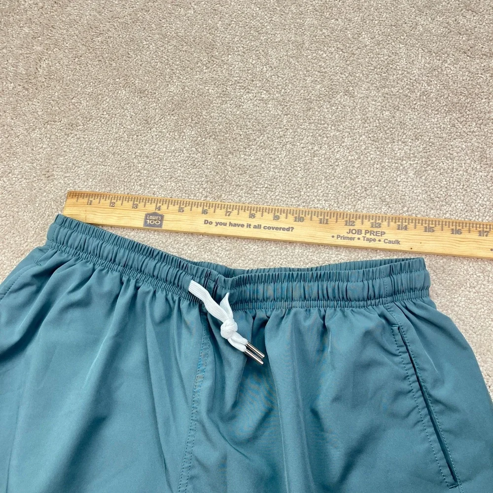 Cove Mens 36 Hyrid Teal Blue Elastic Waist Drawstring Shorts Gym Running